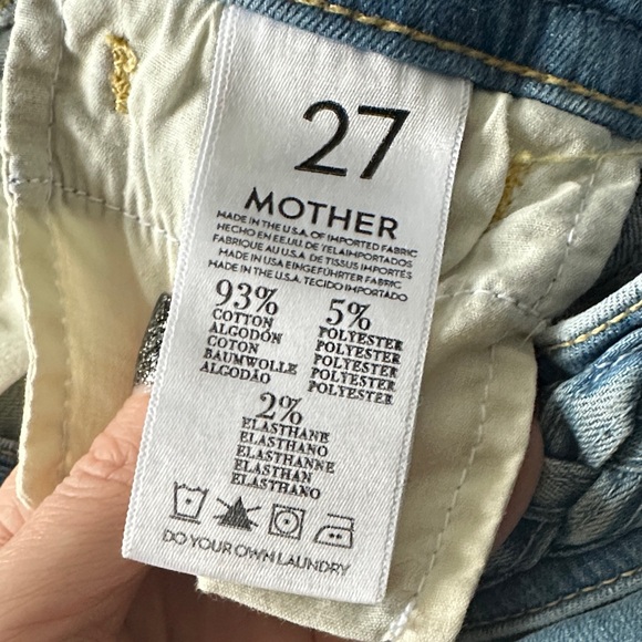 Mother Undercover Angle Light Blue Flared Jeans Size 27 - Picture 9 of 9